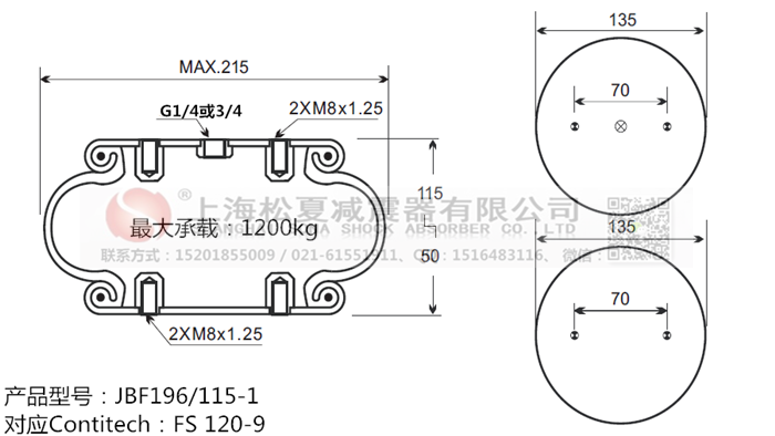 JBF196/115-1橡膠<a href='http://m.fawzimasri.com/' target='_blank'><u>空氣彈簧</u></a>