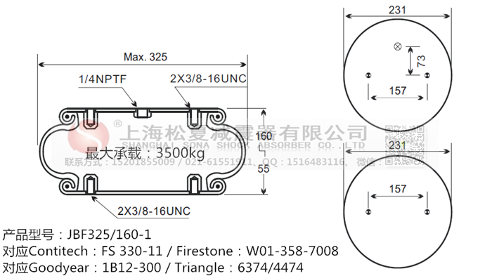 JBF325/160-1橡膠<a href='http://m.fawzimasri.com/' target='_blank'><u>空氣彈簧</u></a>