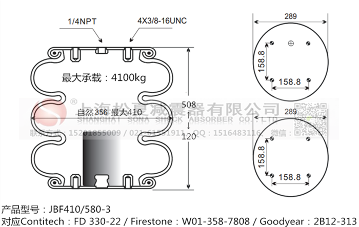 JBF410/580-3橡膠<a href='http://m.fawzimasri.com/' target='_blank'><u>空氣彈簧</u></a>